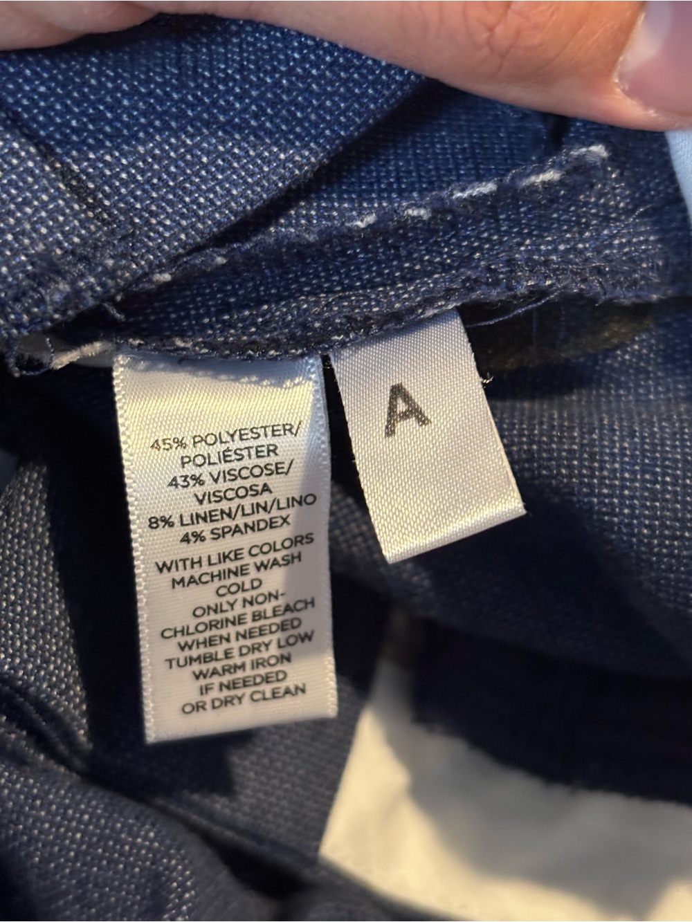 LOFT Navy Flare Wide-Leg Dress Pants - Picture 8 of 8